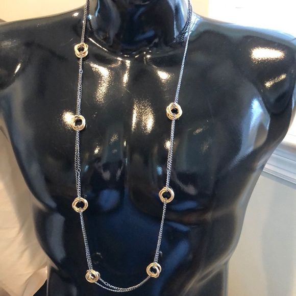 Steel gray chain with gold tone circles Other - Steel gray chain gold tone triple circles costume